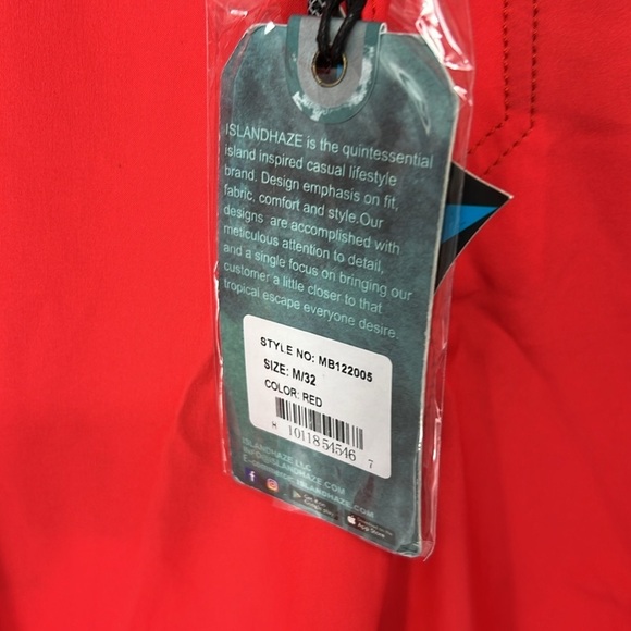 Island haze NWT men’s 32 board shorts in red - Picture 2 of 10